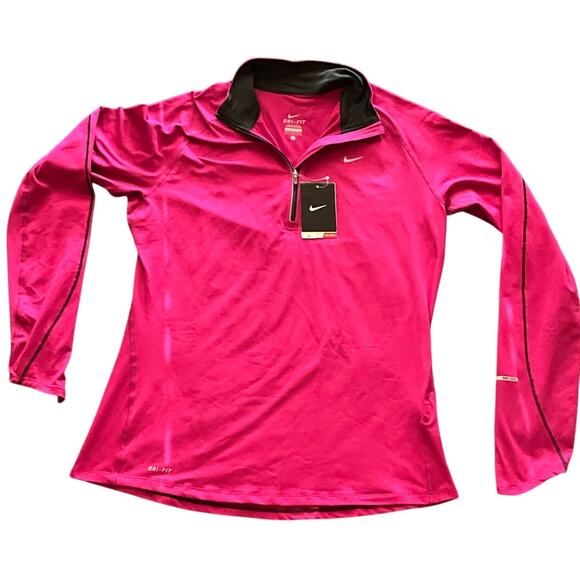 NWT Nike Dri-Fit Women's Large Pullover Running Golf 1/4 Zip - 602677 - Picture 1 of 12